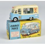 Corgi Toys, 428 Ice Cream Van, beige, blue, England, 1:43, diecast, box C 2, C 1