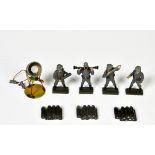 Lineol, aircraft soldiers with searchlight and ammunition, Germany pw, 7,5 cm, composite, mostly C