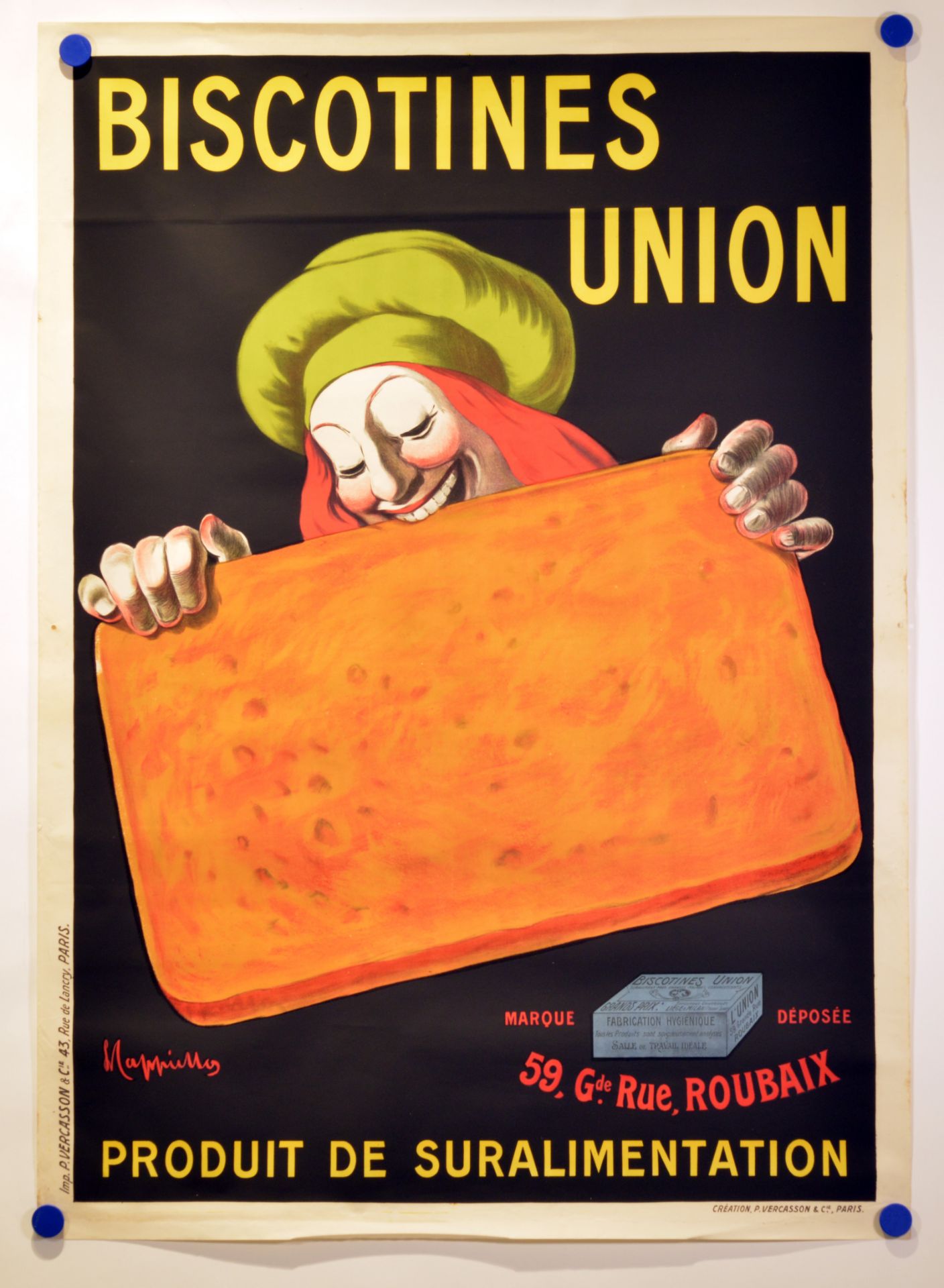 Poster, Biscotines Union - Leonetto Cappiello, poster-lithograph, Roubaix/F, 1906, signed: