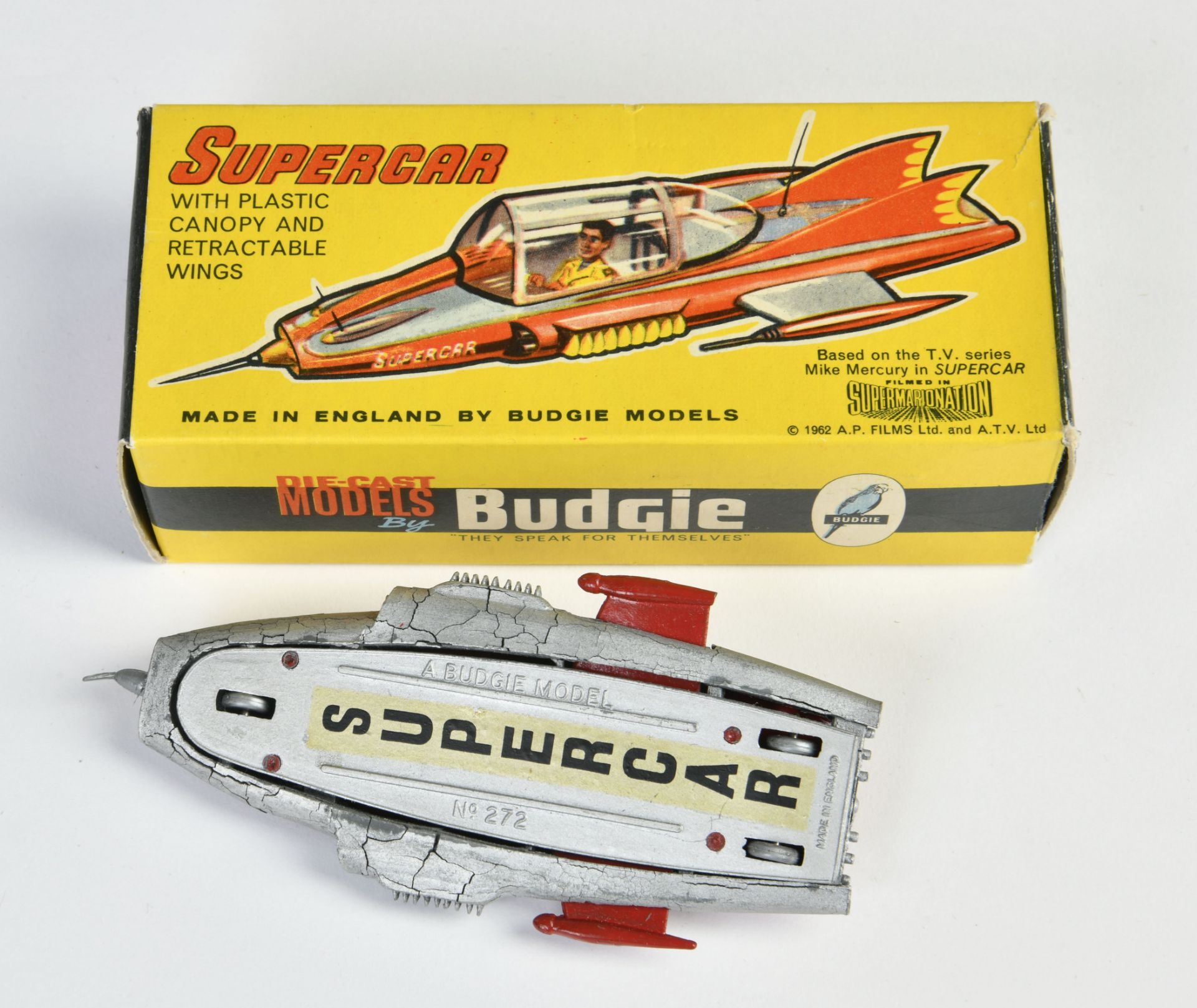 Budgie, Supercar 272, England, 1:43, diecast, damaged due to Zinkpest, box very good condition - Image 2 of 2