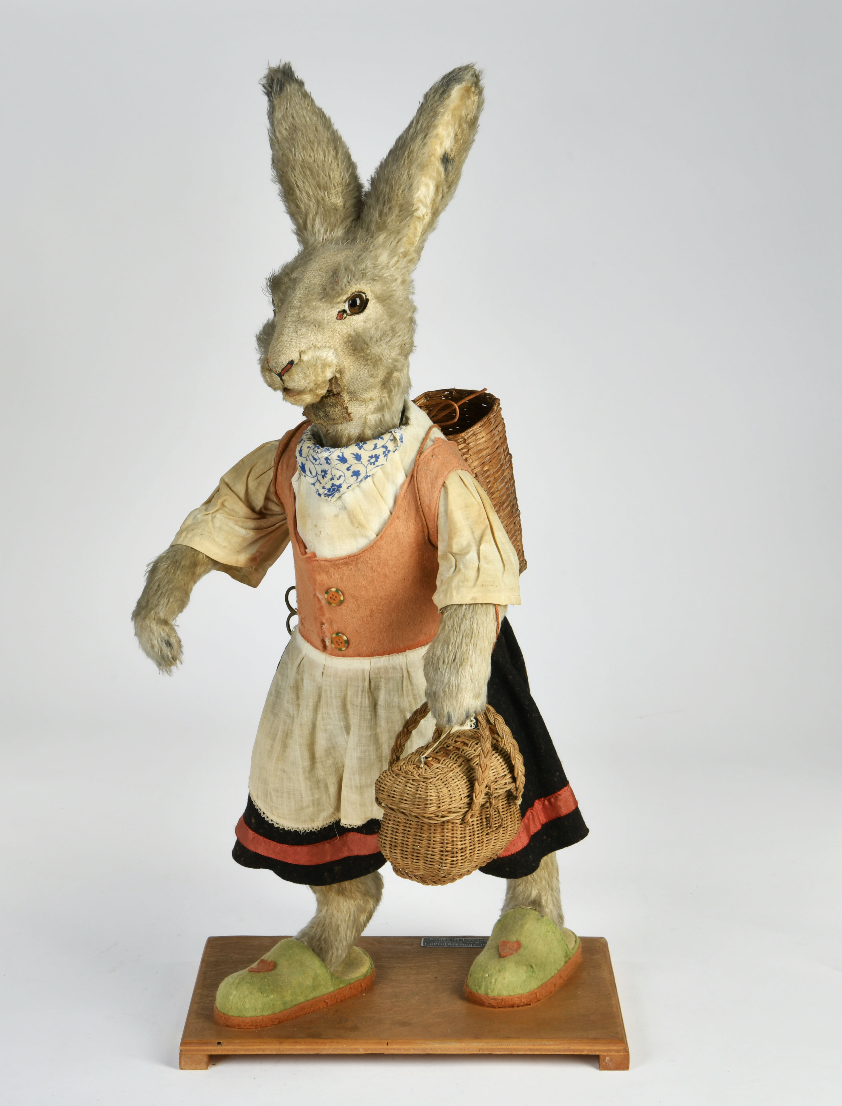 Christian Hofmann, automaton Easter bunny, bobblehead with limber lips, 73cm, cw defective, visually