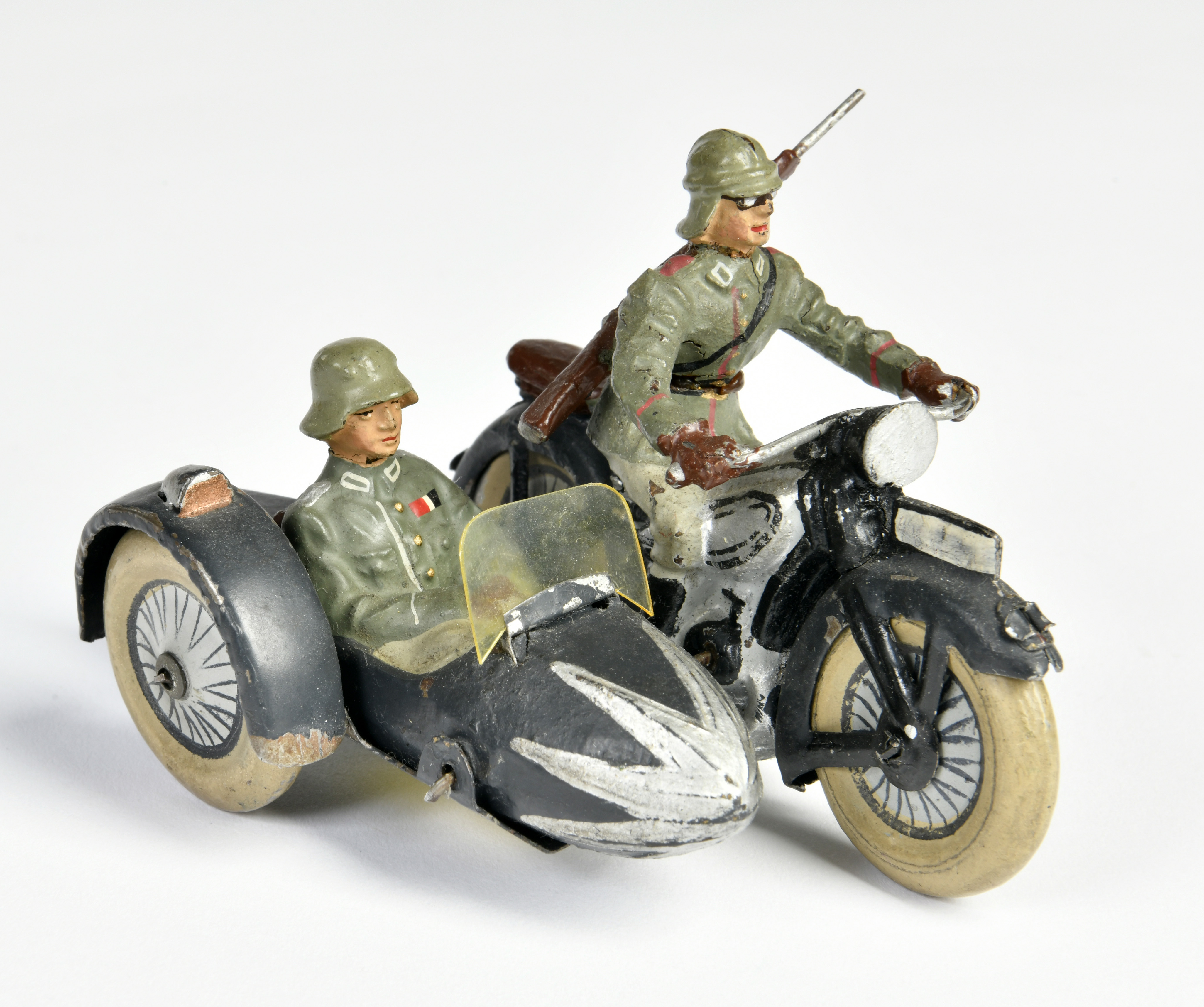 Elastolin, pillion motorcycle, Germany pw, 11 cm, composite, paint d., C 1-2