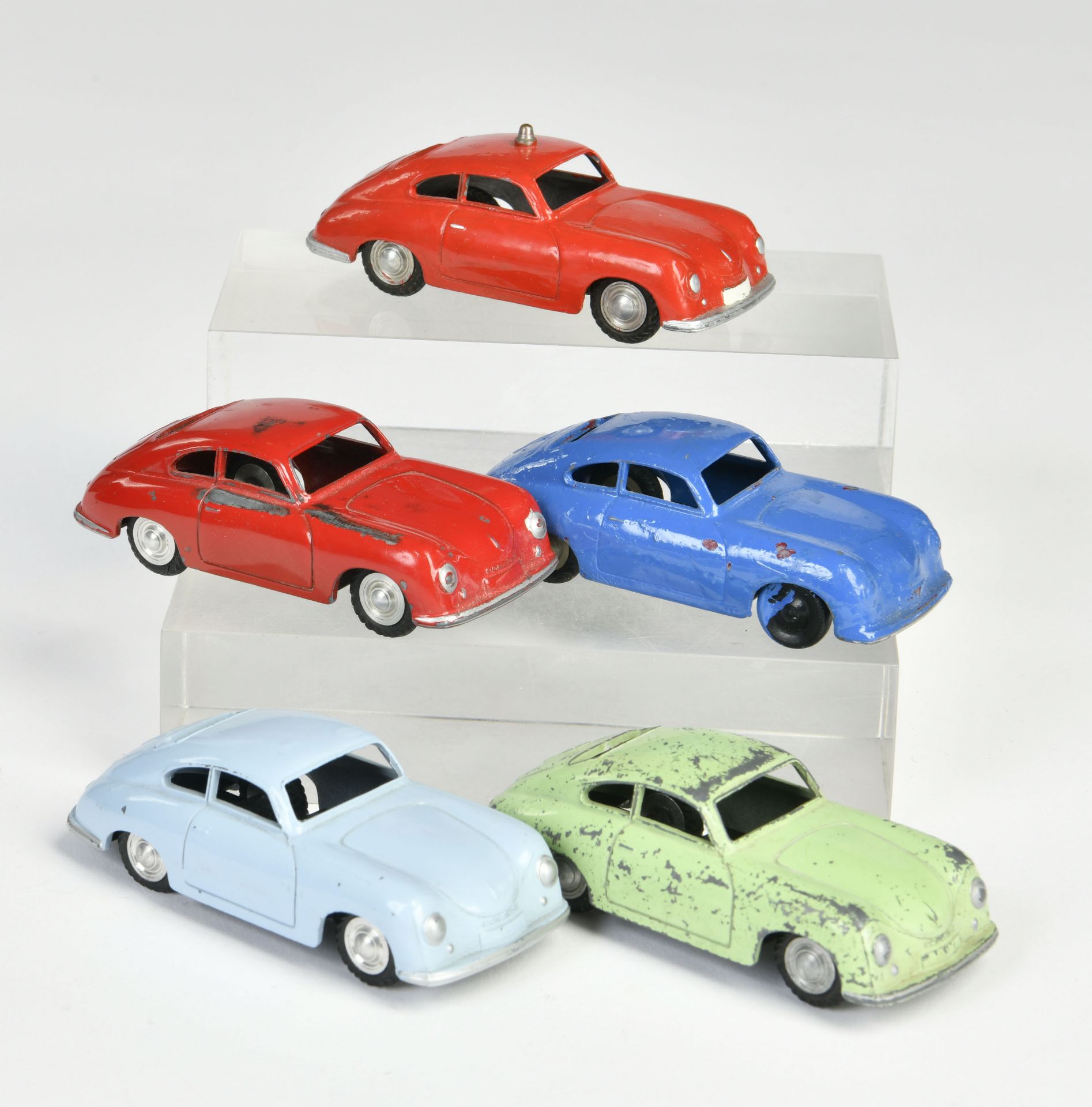 Märklin, 5x Porsche, W.-Germany, 1:43, diecast, paint d., 2x restored, C 2-3