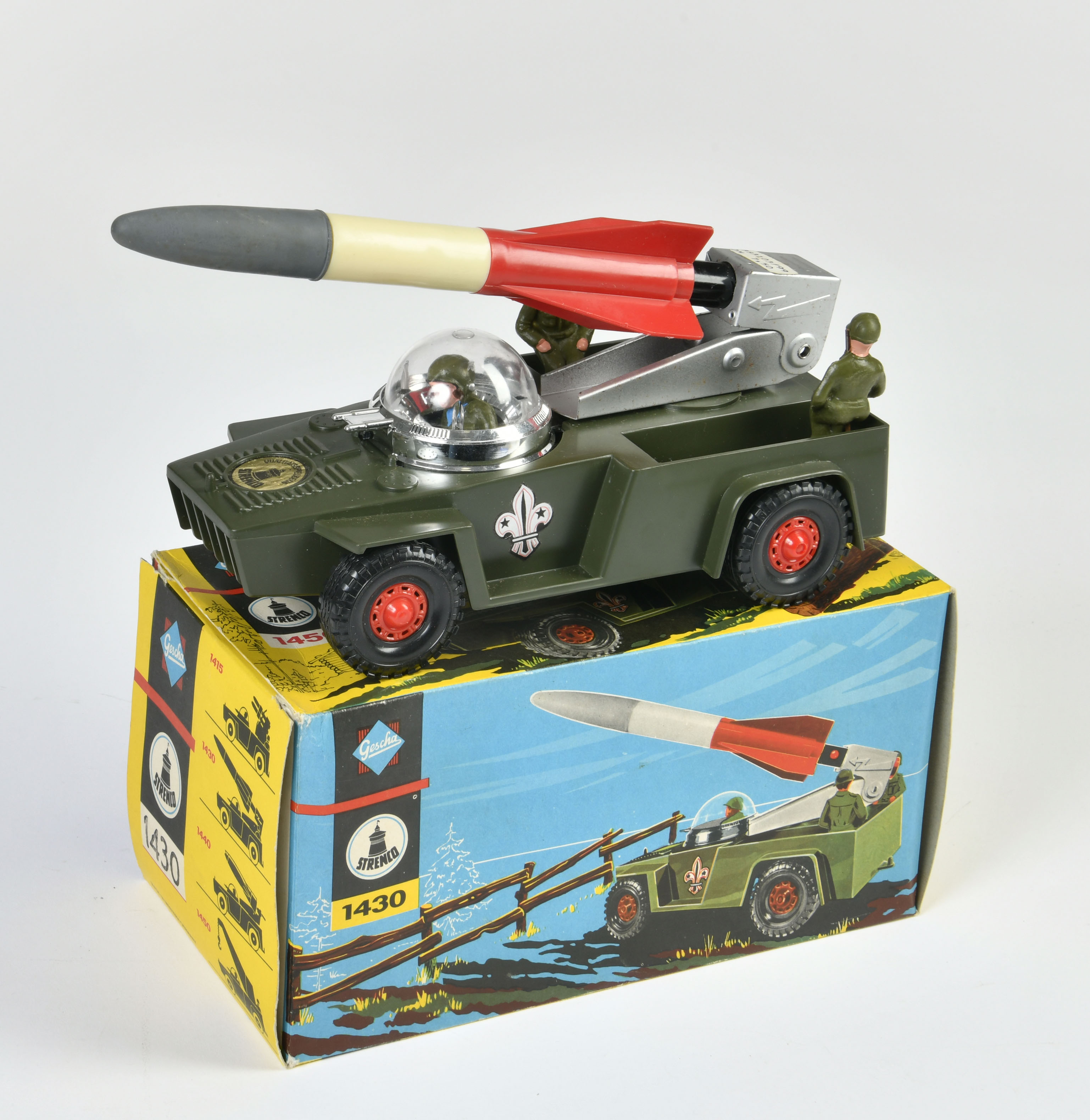 Strenco, rocket transporter, W.-Germany, 23 cm, plastic, box, C 1-