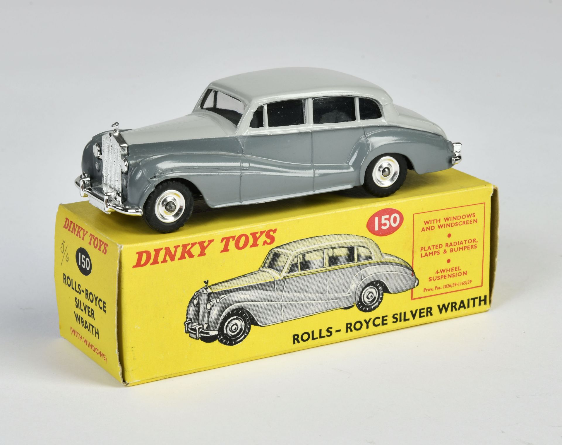 Dinky Toys, 150 Rolls-Royce, grey, England, 1:43, diecast, box C 1, C 1