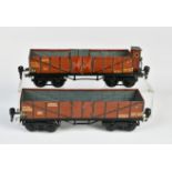 Märklin, 2 freight wagons, 1849 & 1851, Germany pw, gauge 0, paint d.