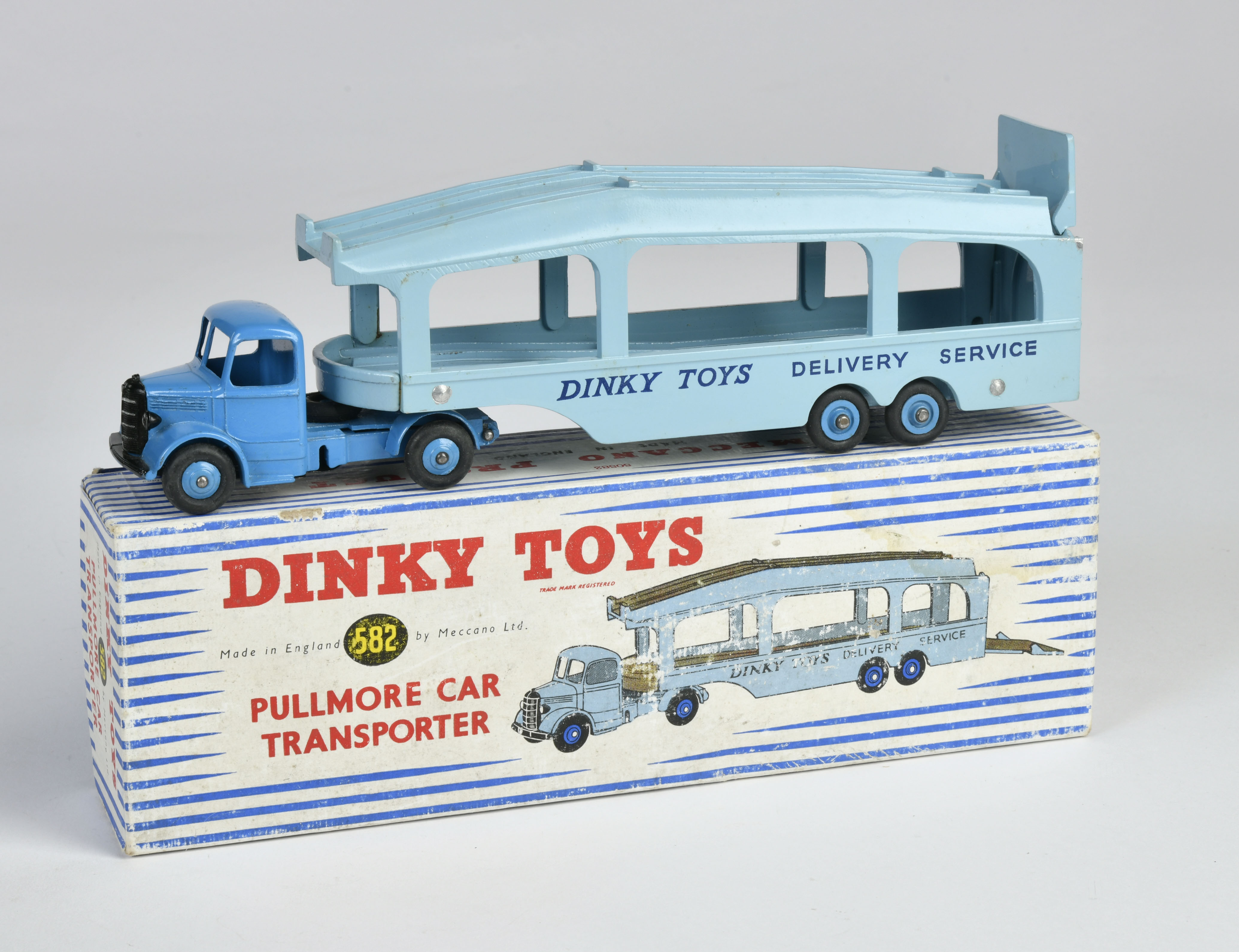Dinky Toys, 582 Pullmore Car Transporter, lightblue, England, 1:43, diecast, box C 1, C 1