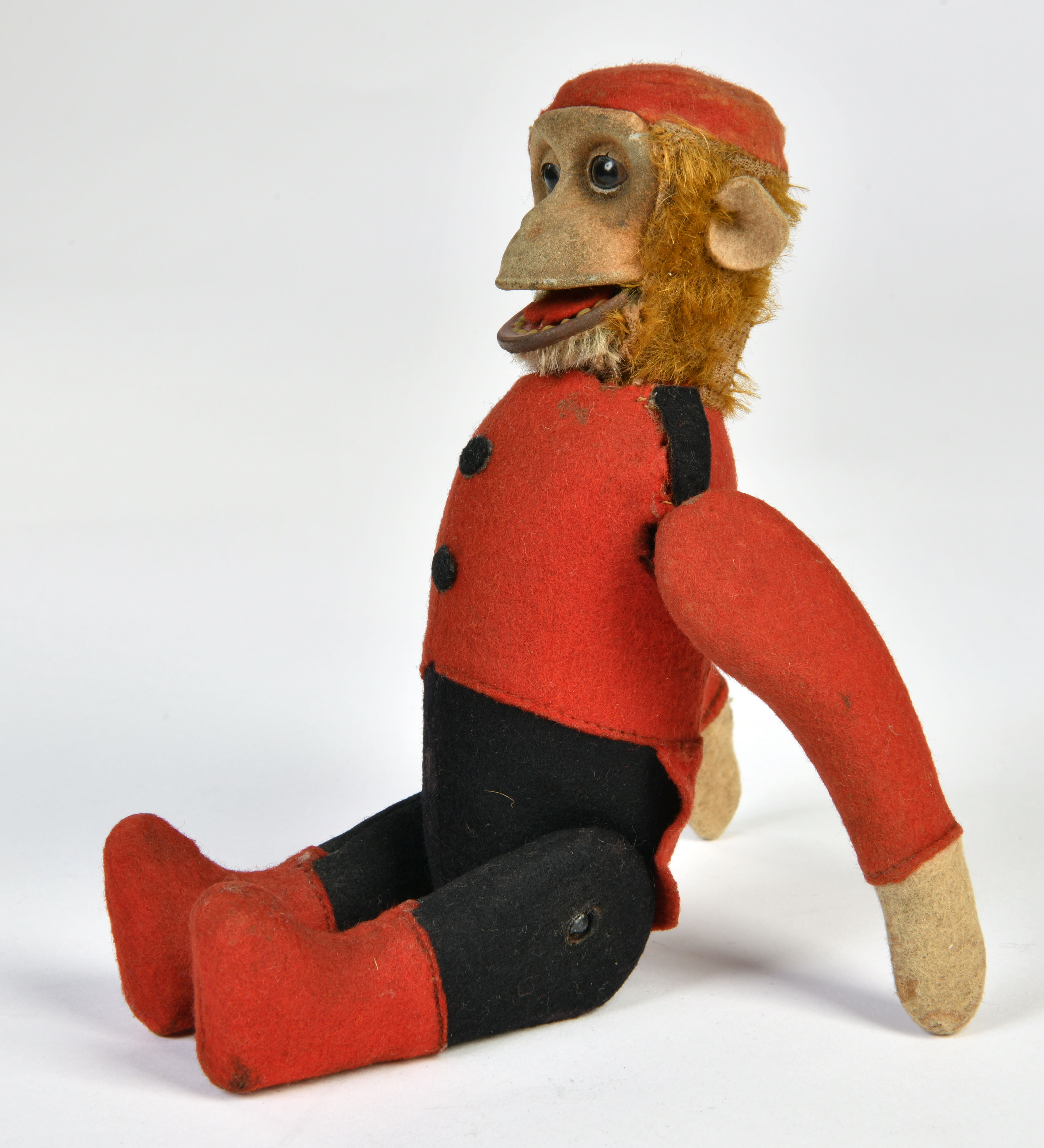 Schuco, tumbling monkey, Germany pw, 21 cm, function ok, felt damaged, otherwise C 1-2 - Image 2 of 2