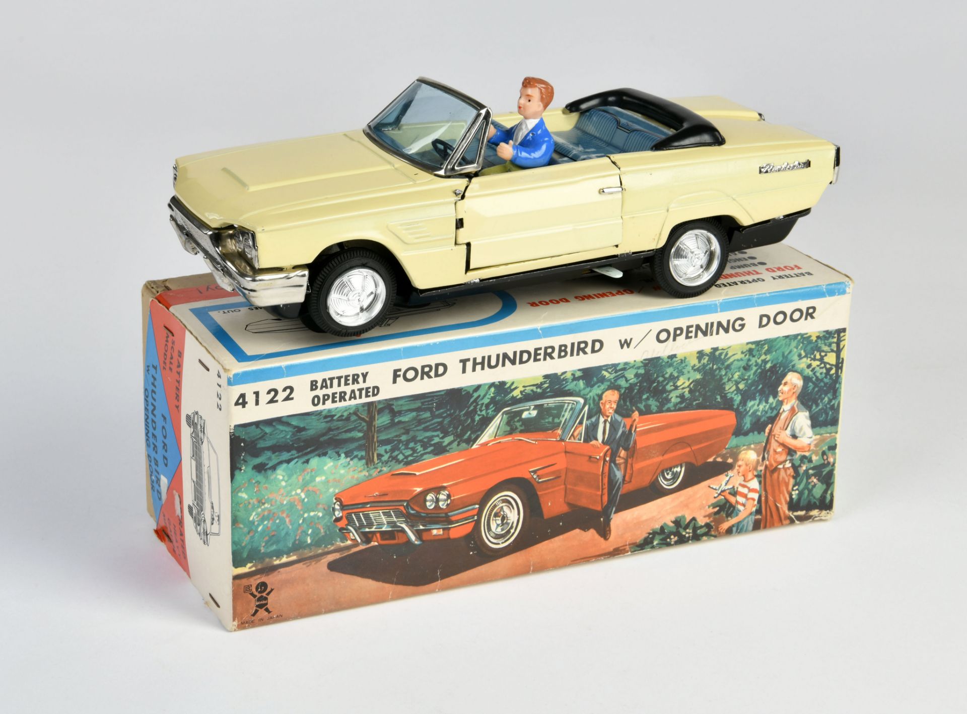 Bandai, Ford Thunderbird, Japan, 29 cm, tin, function ok, box C 1-2, C 1