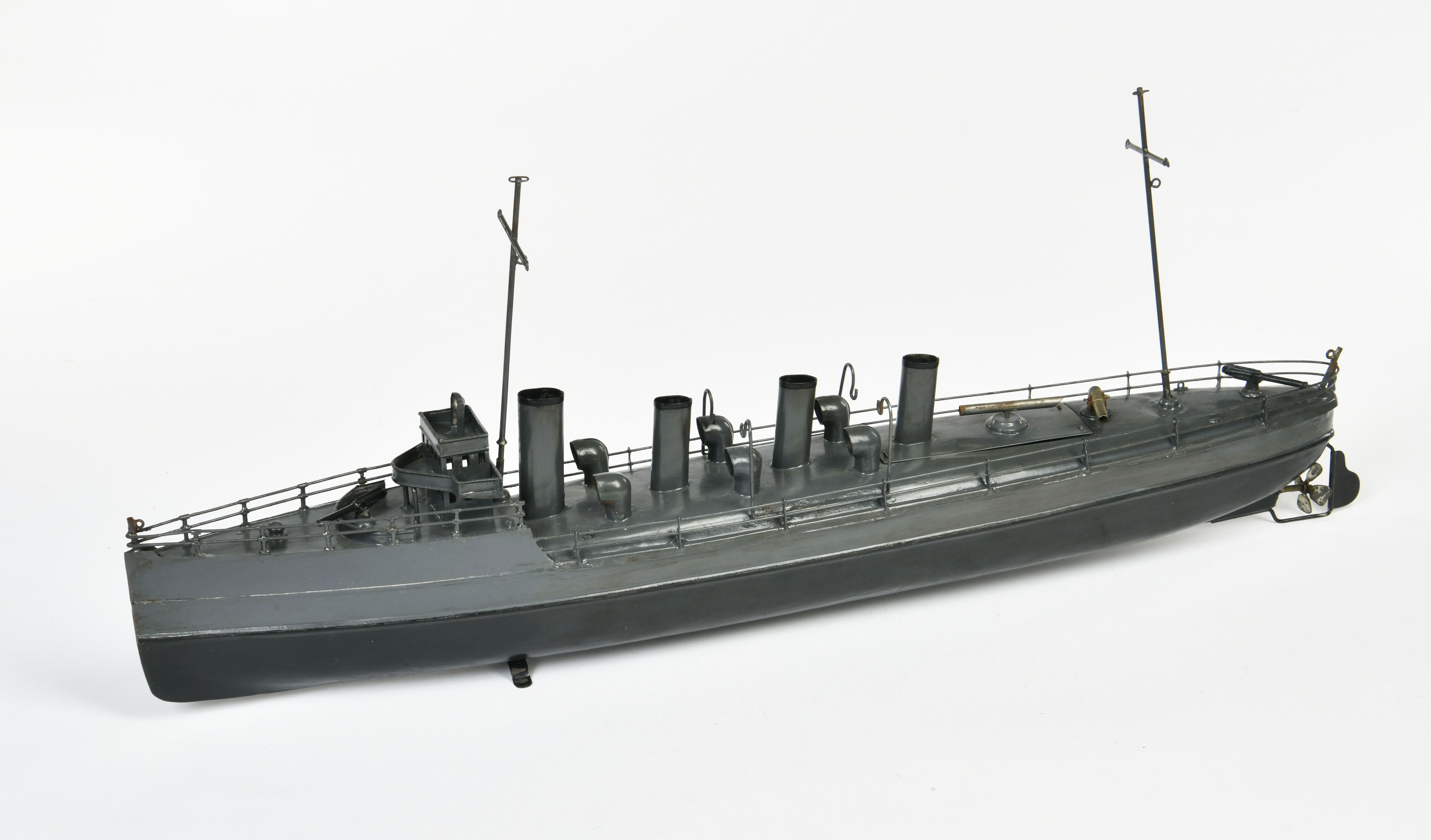 Bing, torpedo boat, Germany pw, 55 cm, tin, repainted