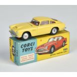 Corgi Toys, 218 Aston Martin, yellow, England, 1:43, diecast, box C 1, C 1