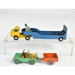 Dinky Toys, Autotransporter & Jeep mit Anhänger