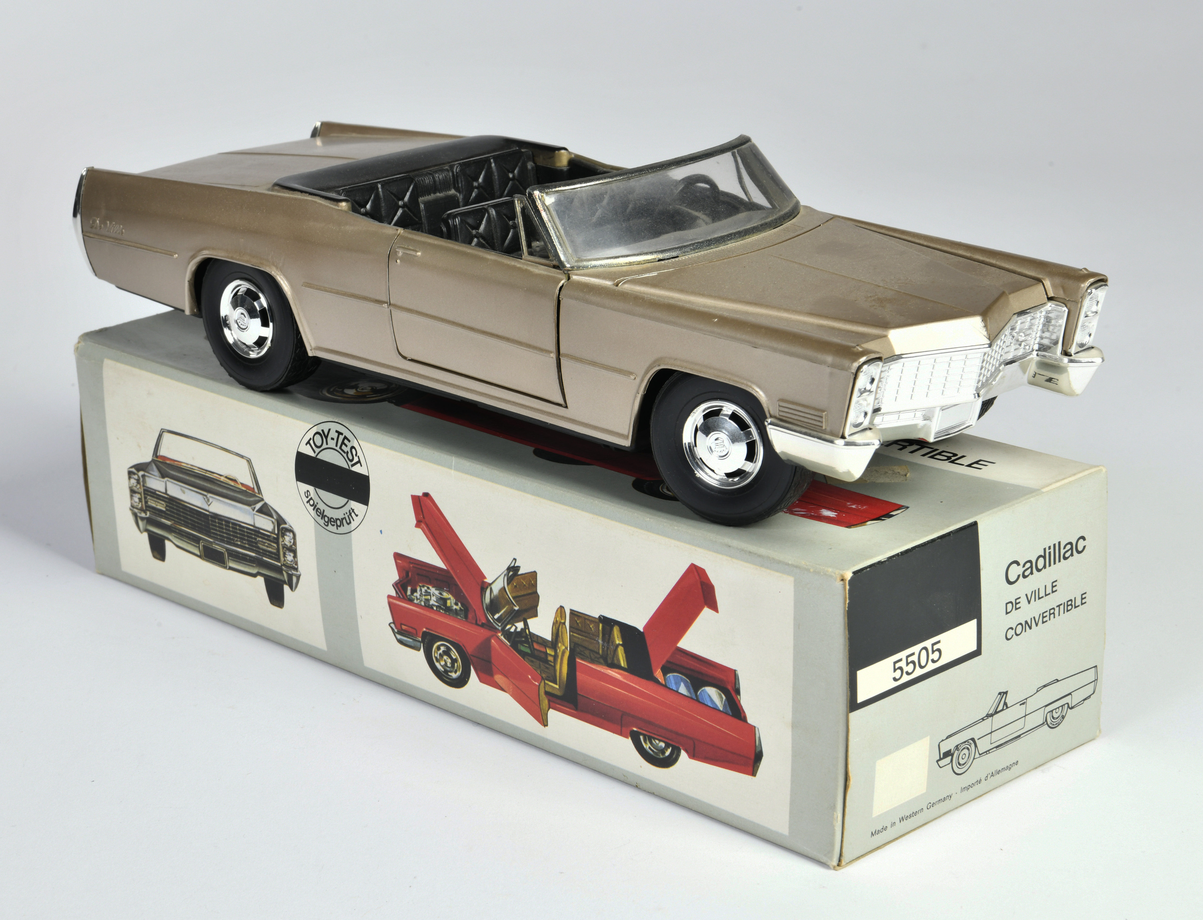 Schuco Nutz, Cadillac, W.-Germany, 28 cm, plastic, box, dusty, otherwise C 1