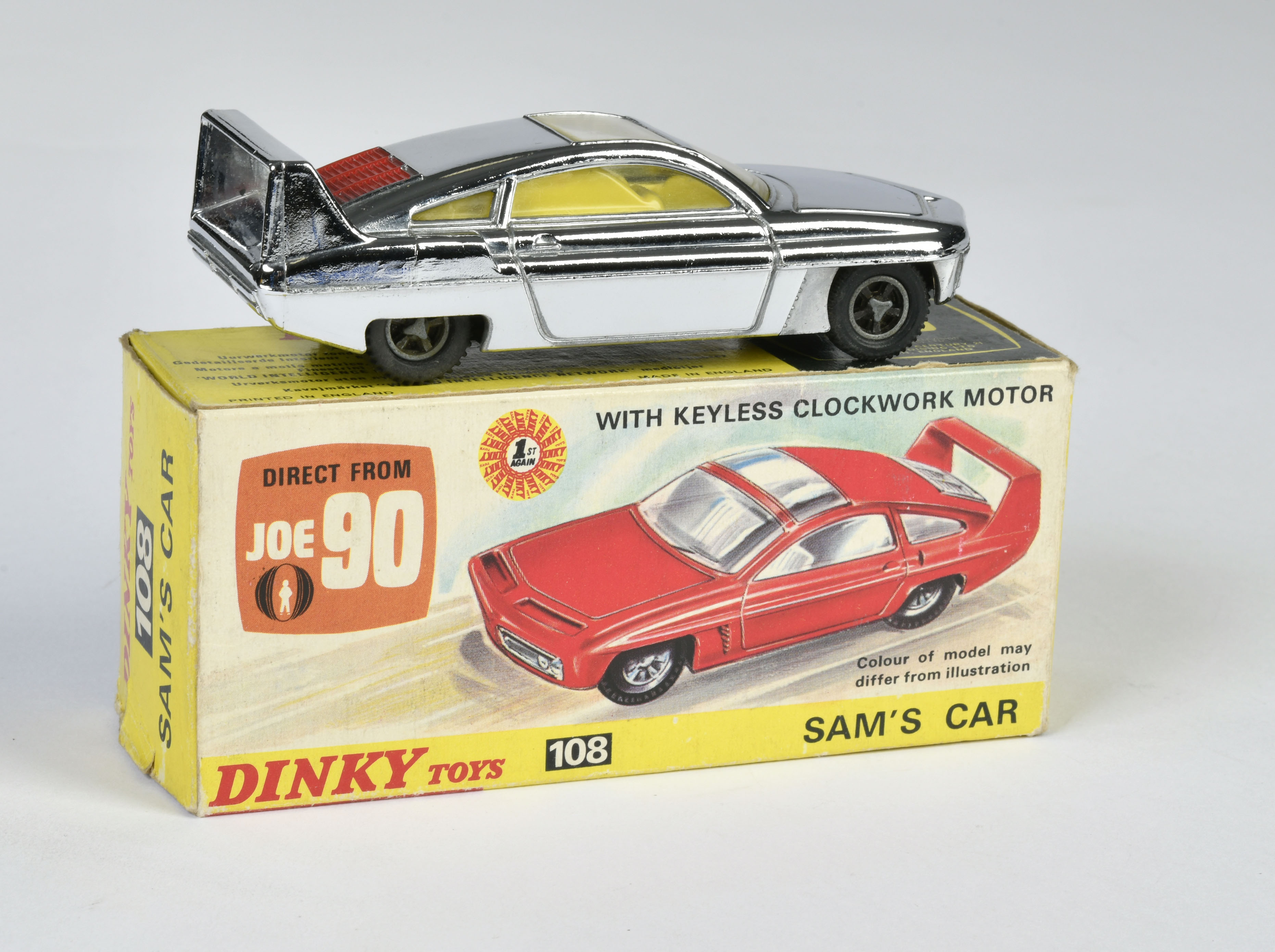 Dinky Toys, 108 Sam´s Car, silver, no interior display, box C 2, C 2 - Image 2 of 2