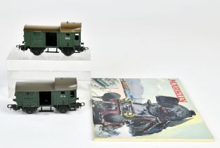 Märklin, 2 Guss-Güterwagen mit 1 Rarität: 310/4, 1 Hauptkatalog