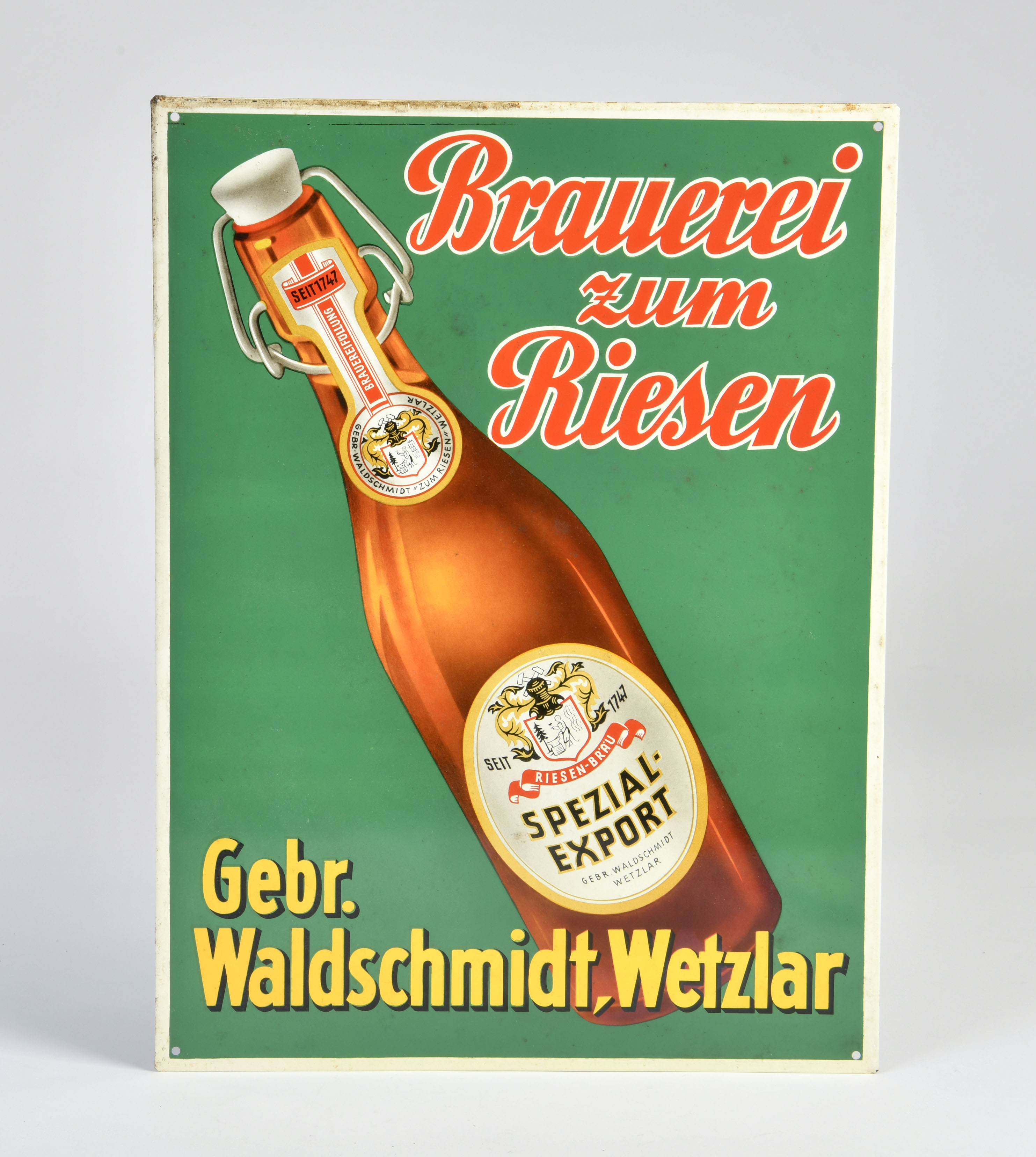 Brauerei zum Riesen, Riesen-Bräu, tin sign, 30x40cm, C 1