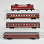 Märklin, loco BB 9291 and 3 waggons, W.-Germany, H0, tin, C 1/1-