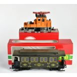 LGB, 2033 loco Schoema & wagon 3071, box, C 1/1-