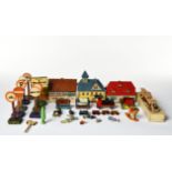 Erzgebirge a.o., bundle houses, tree, trains, traffic signs, figures, wood, miniaturs, mostly very