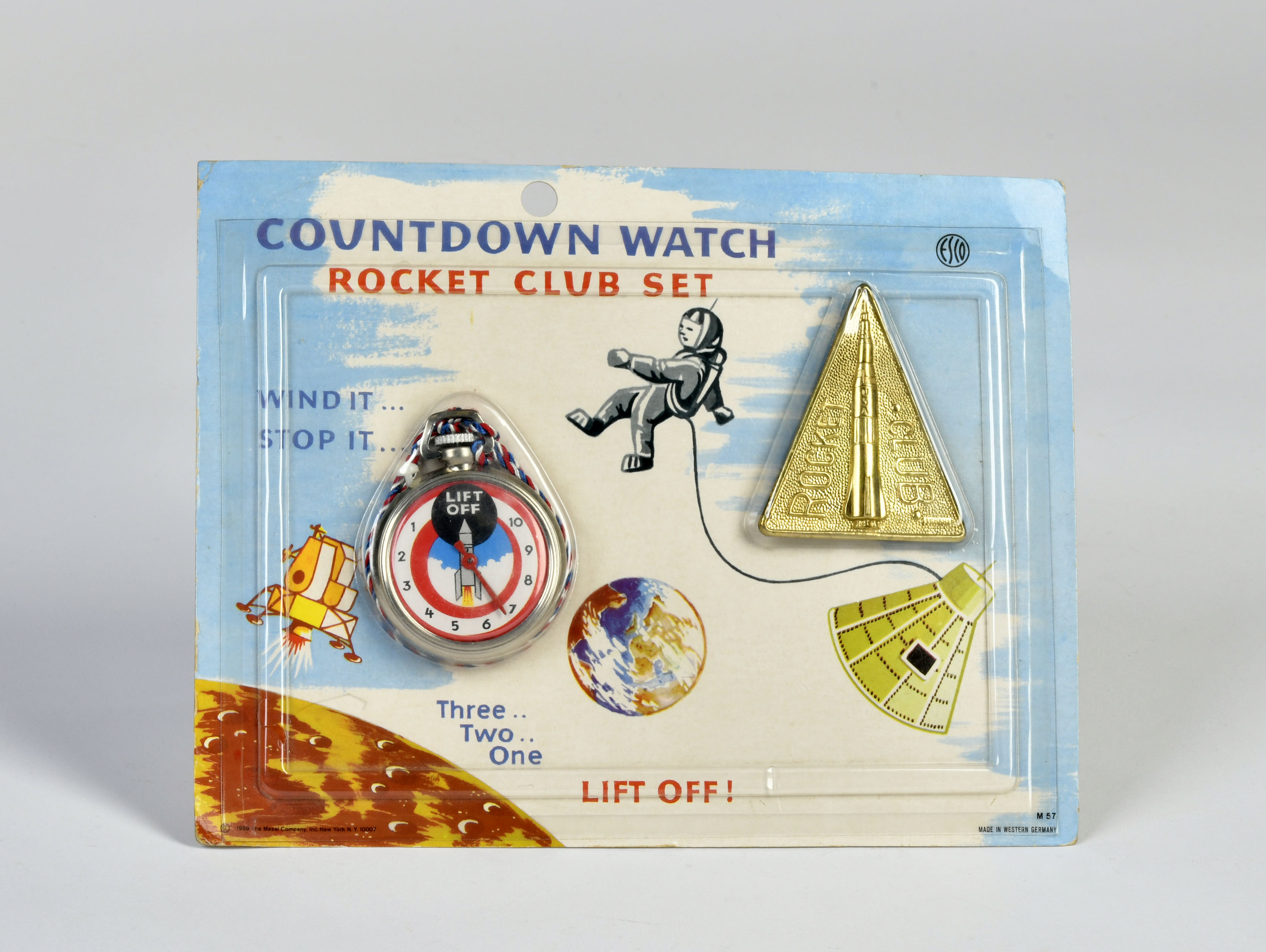 Space Countdown Watch Rocket Club Set, 20x15 cm, W.-Germany, C 1