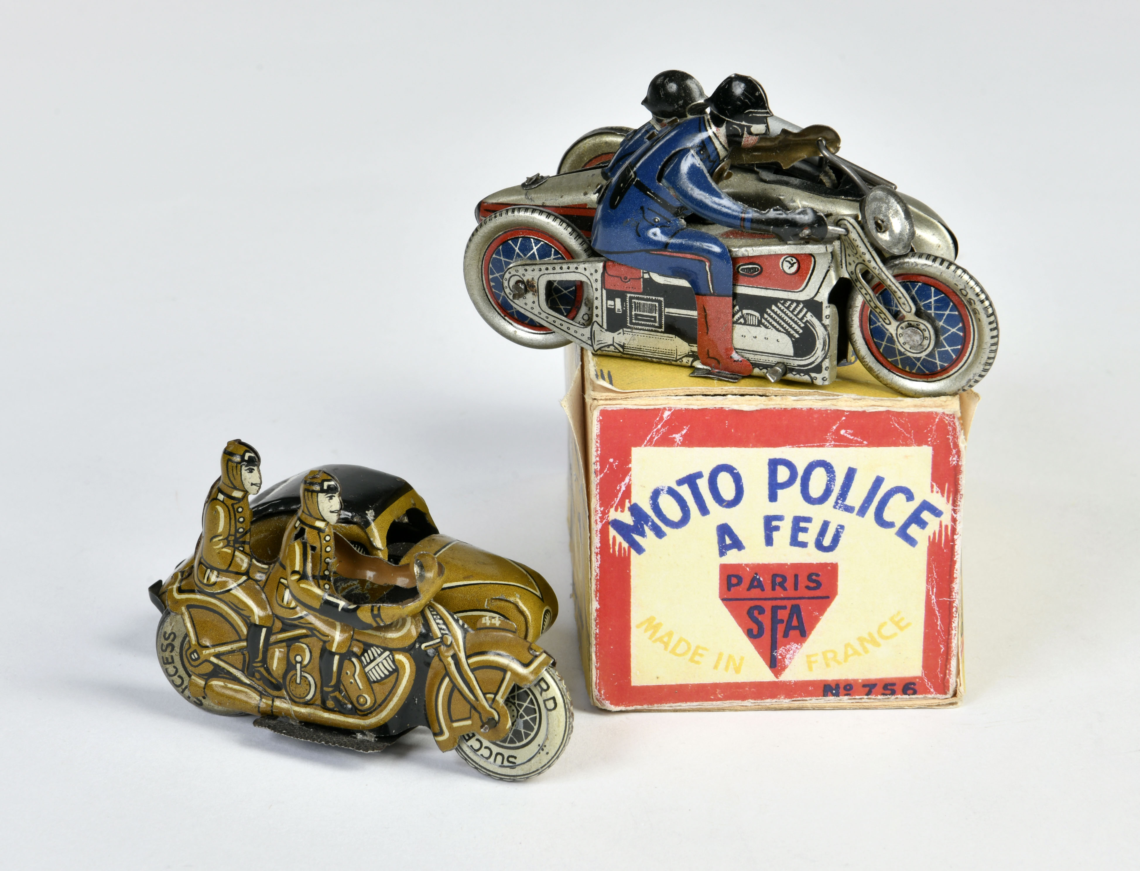 SFA, Saalheimer & Strauss, 2x motorcycle with sidecar, Germany pw, France, 8-9 cm, cw 1x - Image 2 of 2