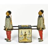 Lehmann, Kadi Chinese porters with tea box, Germany pw, 18 cm, tin, cw ok, paint d., C 2