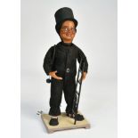 Advertising figure "chimney sweeper", 63 cm, electric drive not checked (old plug), visually good