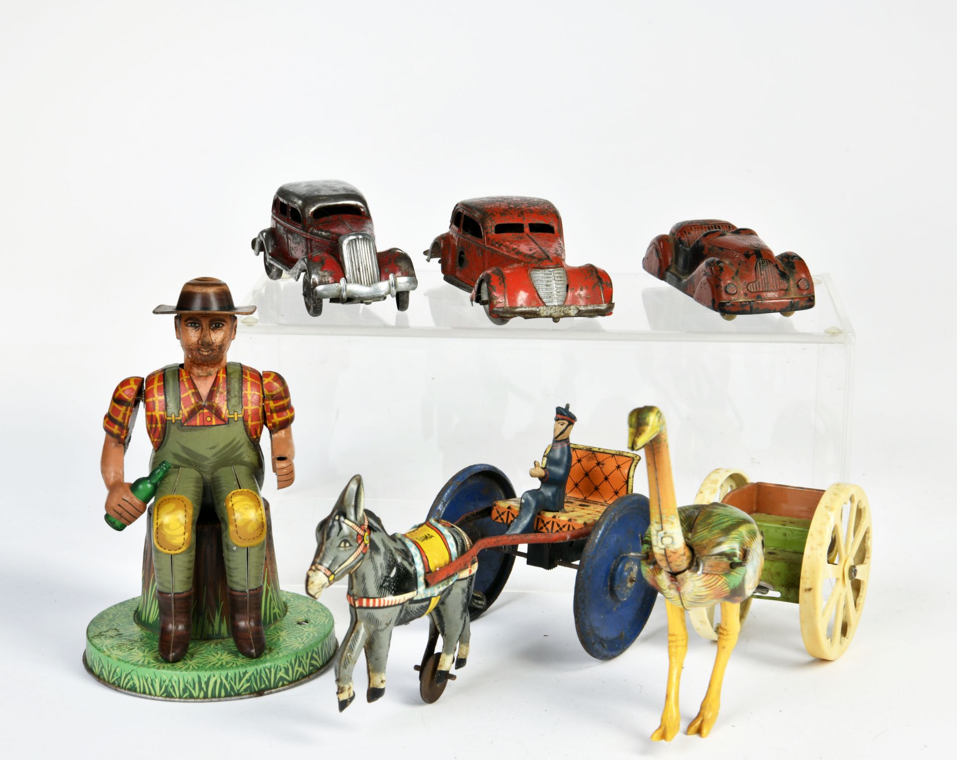 Bundle tin toys, with defects