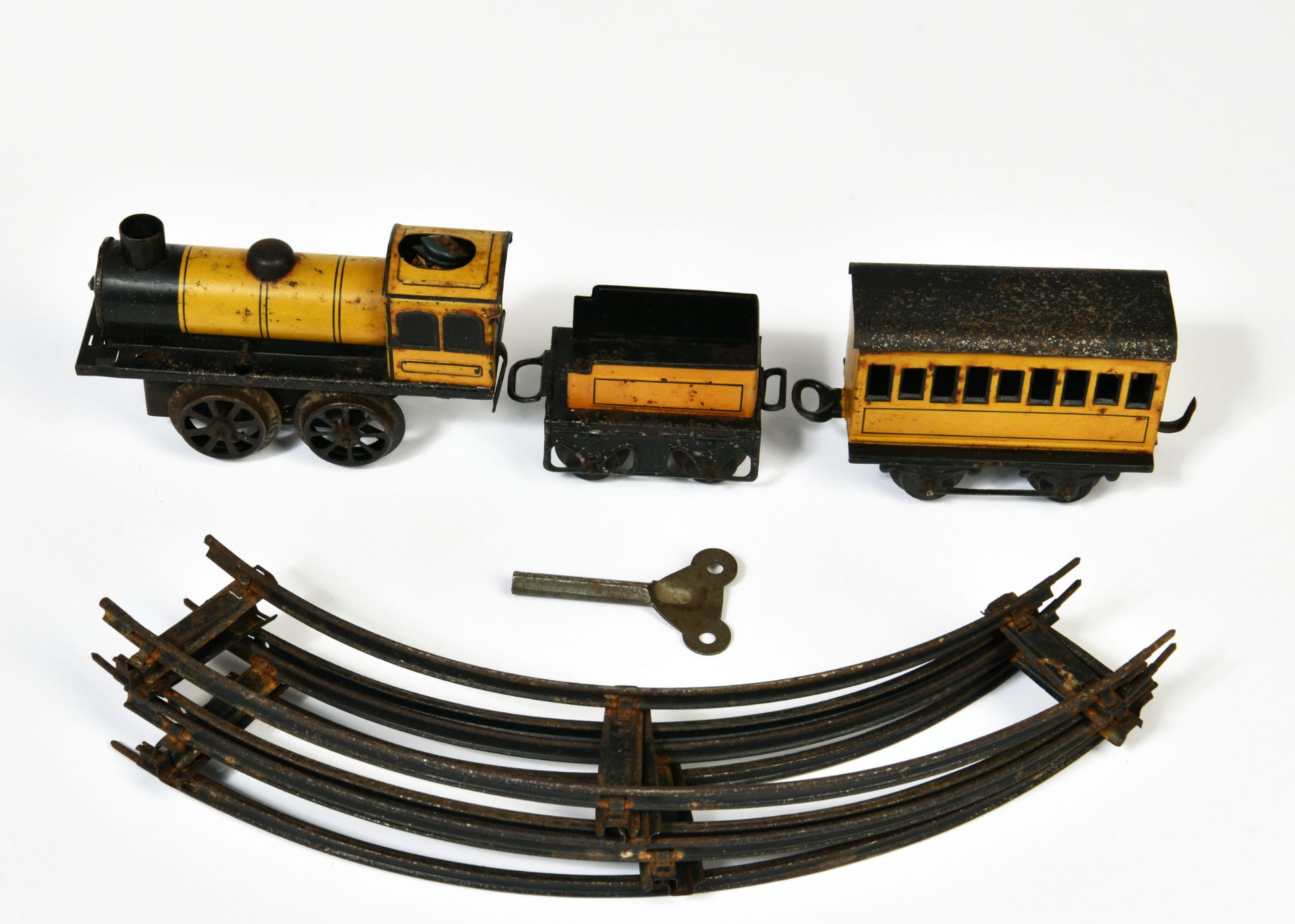 Bub, Whatsamatter train set, Germany pw, gauge 0, cw ok, paint d., rust d., C 3 - Image 2 of 2