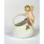 Hertwig, vase with putti, bisquit porcelain, 15 cm, Germany, C 1