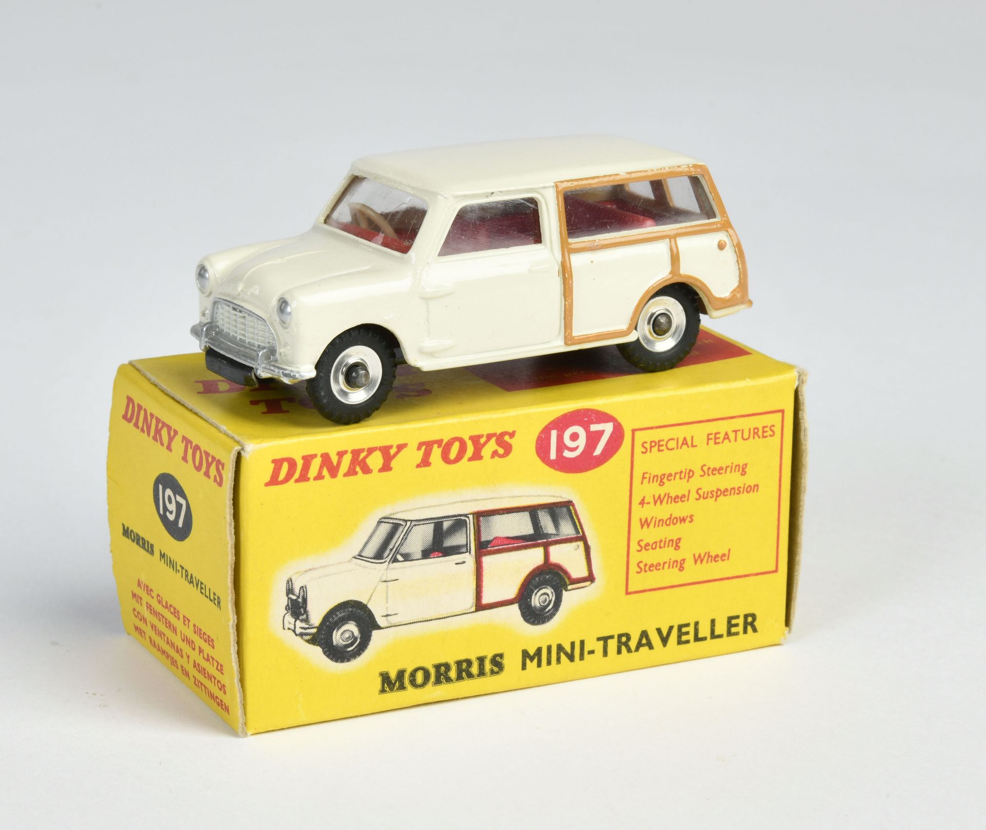 Dinky Toys, 197 Morris Mini, beige, England, 1:43, diecast, box C 1, C 1