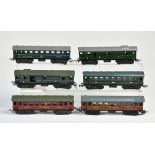 Märklin, 6 H0-waggons, W.-Germany, tin, C 1/1-