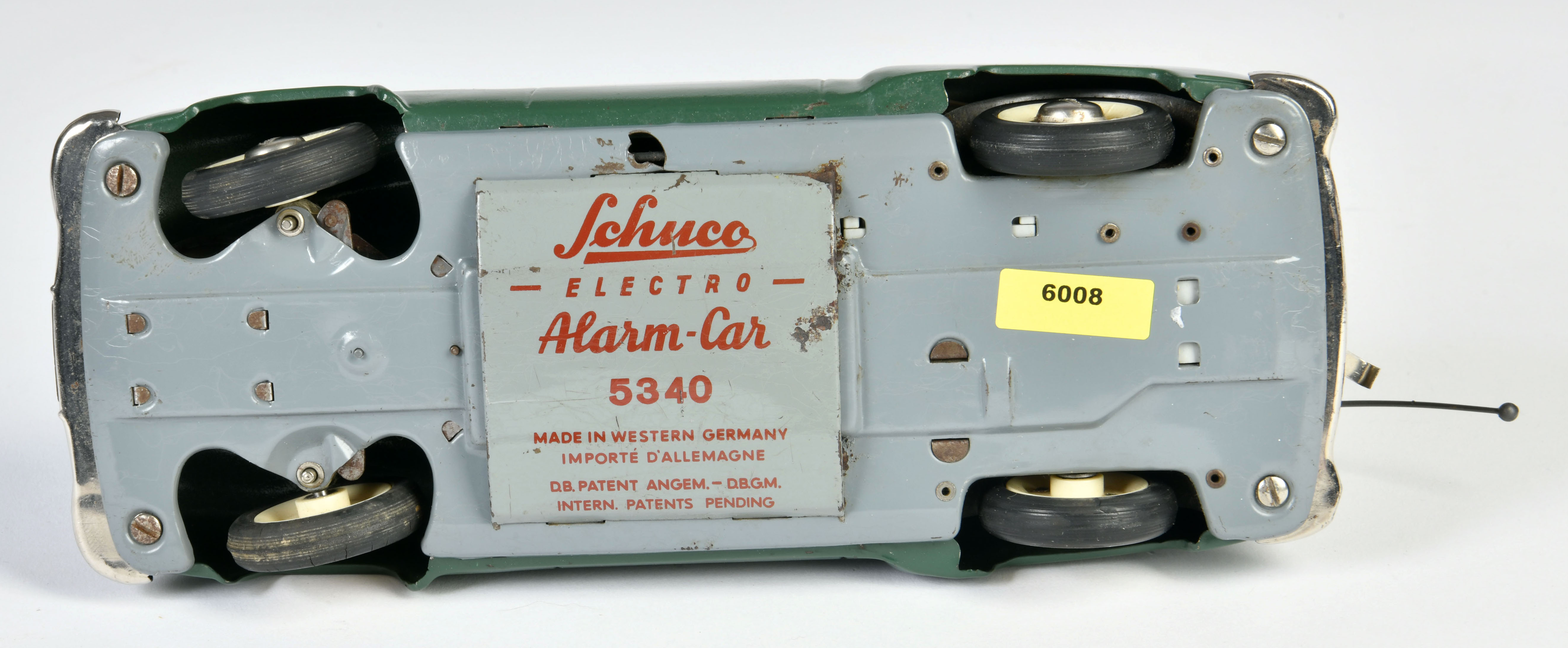 Schuco, Alarm Car 5340, W.-Germany, 22 cm, tin, paint d., defects, C 3 - Image 3 of 3