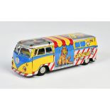Taiyo, VW Bus "Circus", Japan, 22 cm, tin, friction ok, min. paint d., C 2