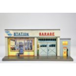 Showcase display Shell station garage, 53x24x11cm, wood, very decorative, C 1-2