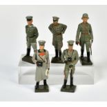 Elastolin, Lineol, 5 personalities/generals, Germany pw, 7,5 cm, composite, C 1