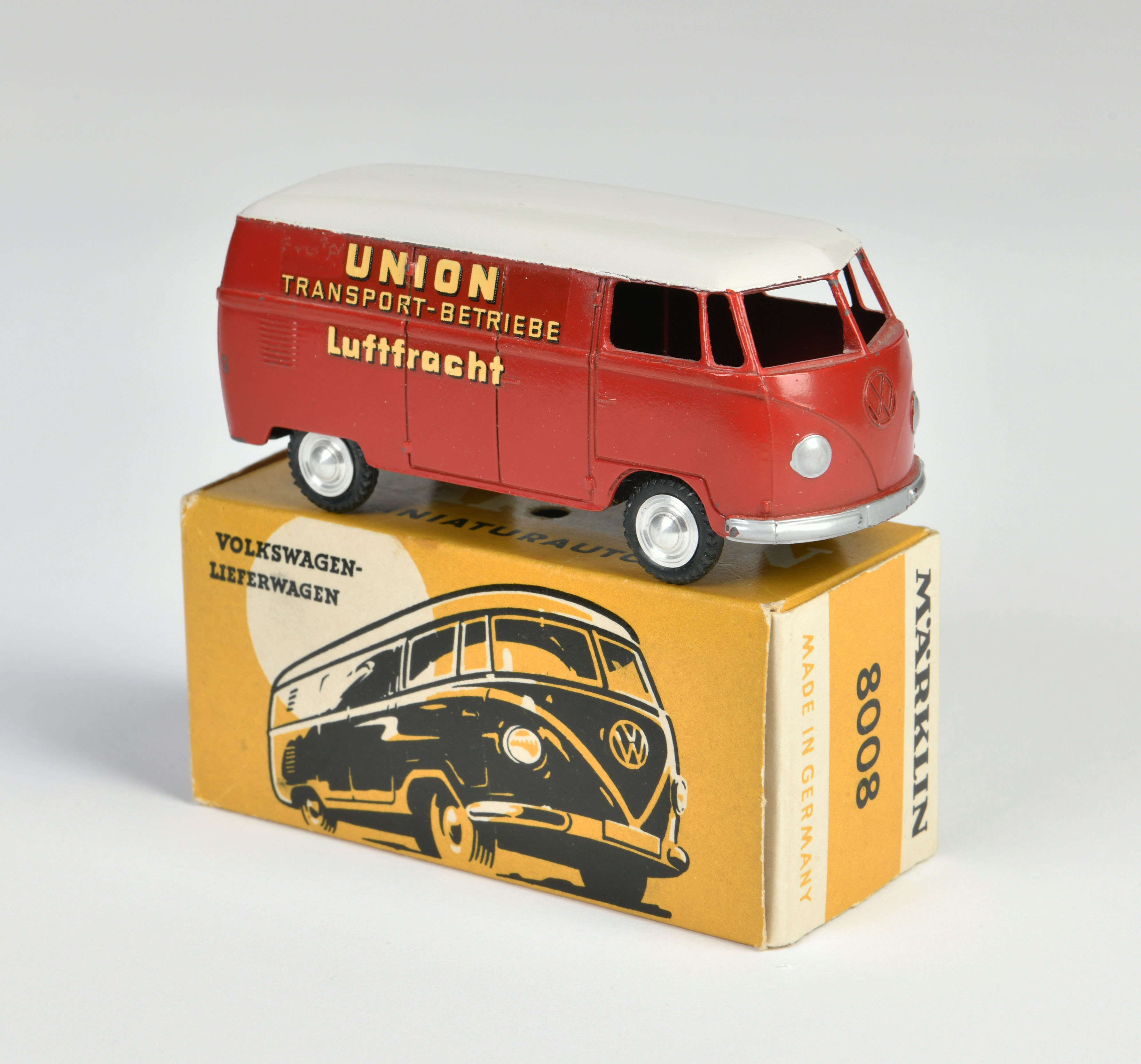 Märklin, VW Bus advertising model "Union Transport Betriebe Luftfracht", Germany, 1:43, diecast, box