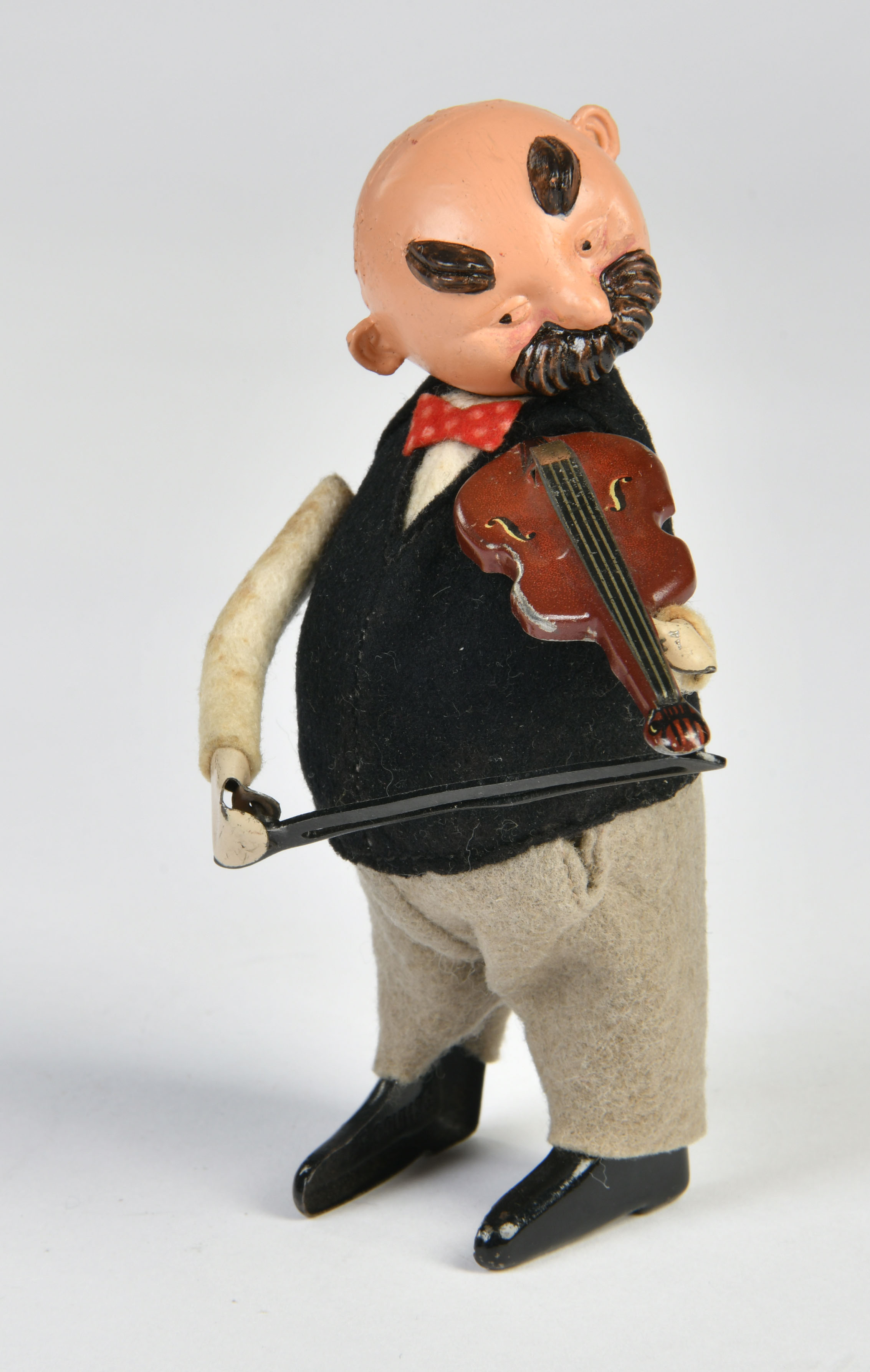 Schuco, father with violin, Germany pw, 13 cm, cw ok, head replaced, otherwise very good