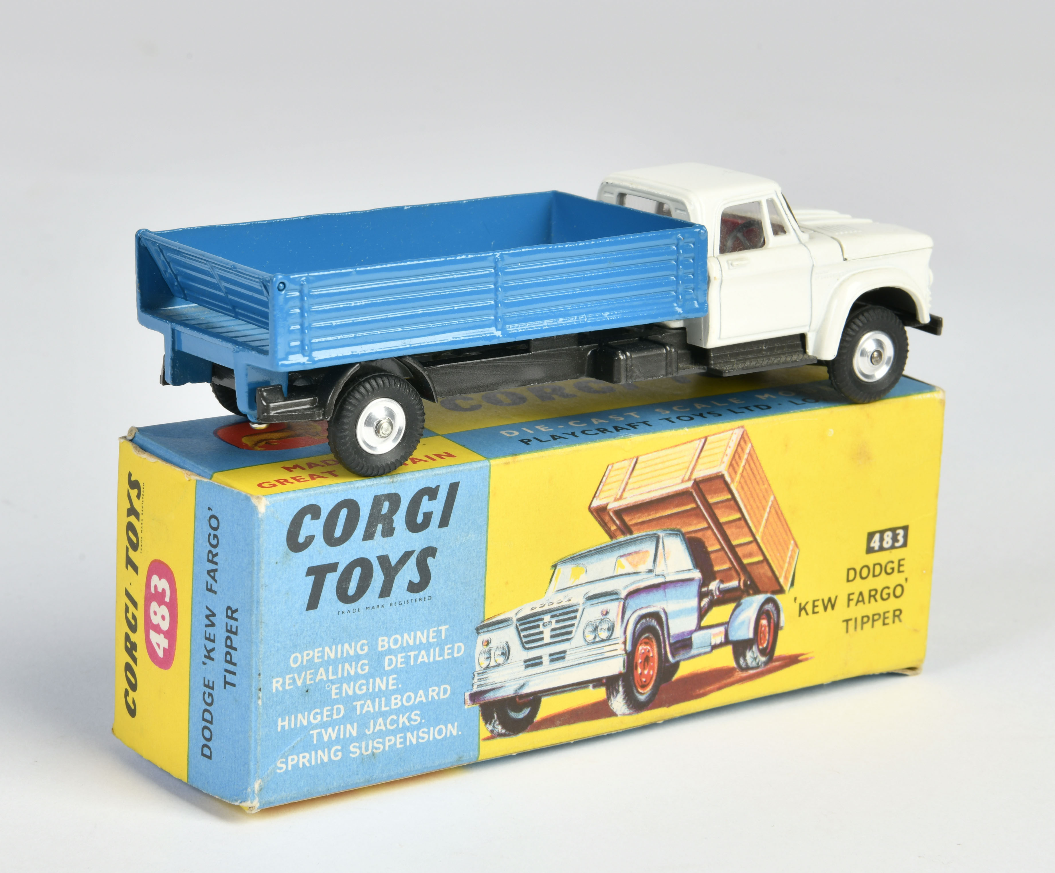 Corgi Toys, 483 Dodge Kew Fargo, blue/white, England, 1:43, diecast, box C 1, C 1 - Image 2 of 2