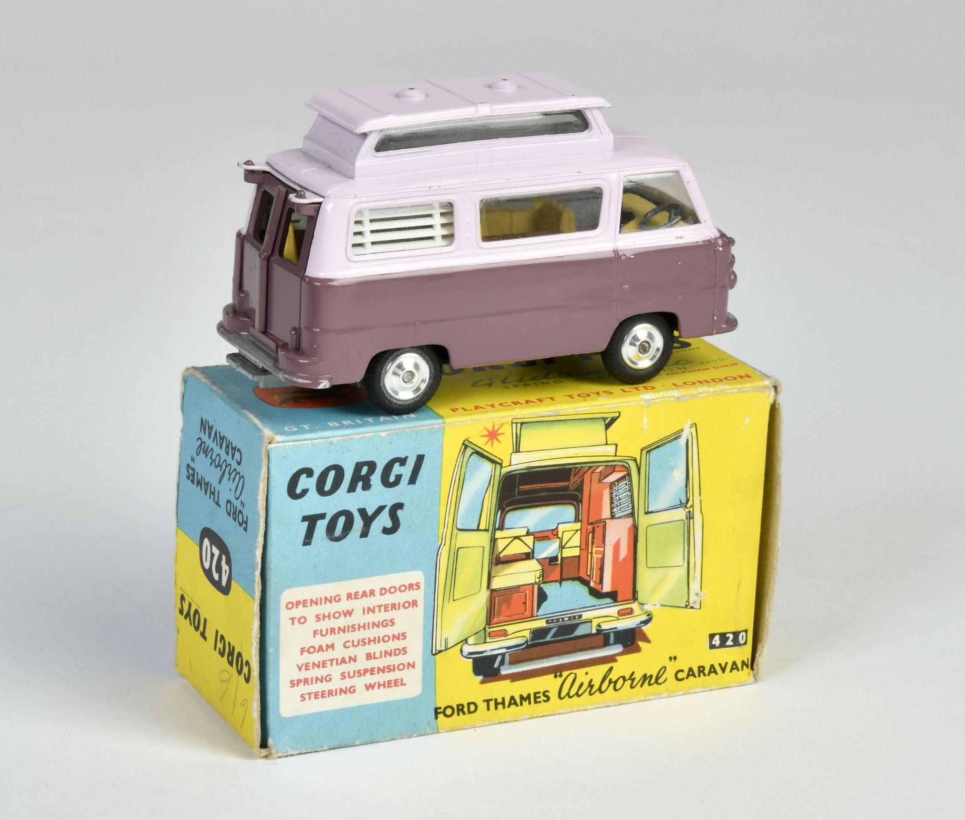 Corgi Toys, 420 Ford Thames, purple, England, 1:43, diecast box C 2, C 2 - Image 2 of 2