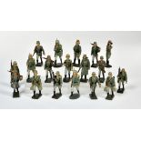 Lineol, Elastolin, bundle marching soldiers, Germany pw, 7,5 cm, composite, C 1