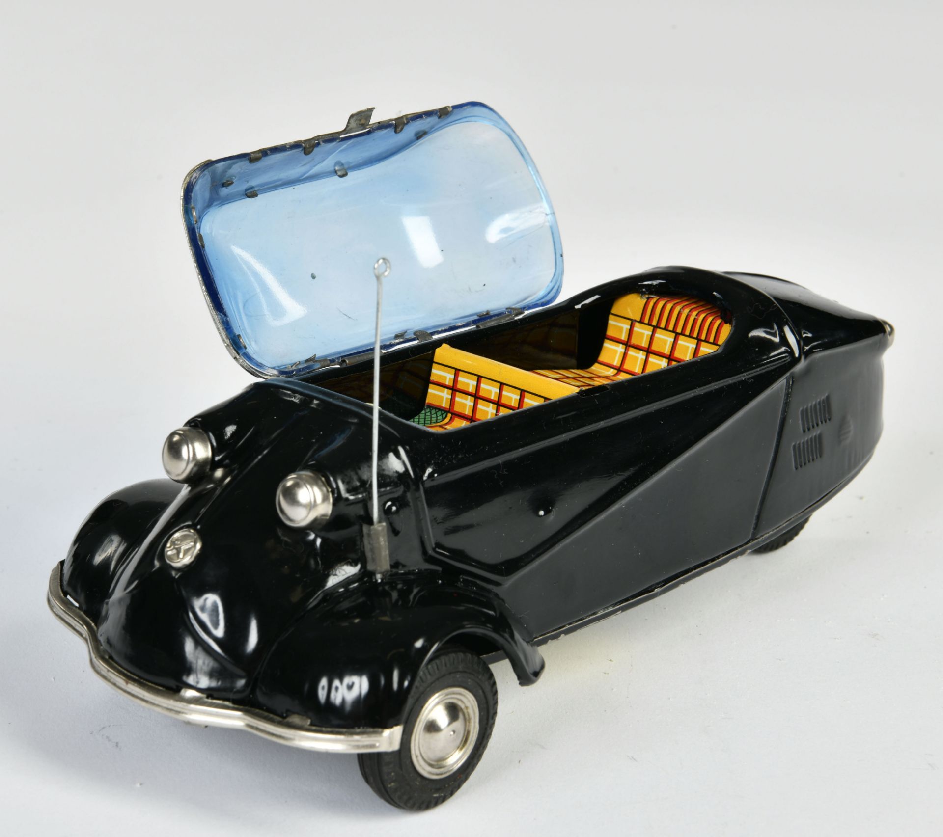 Bandai, Messerschmidt cabin scooter, Japan, 21 cm, tin, friction ok, C 1-