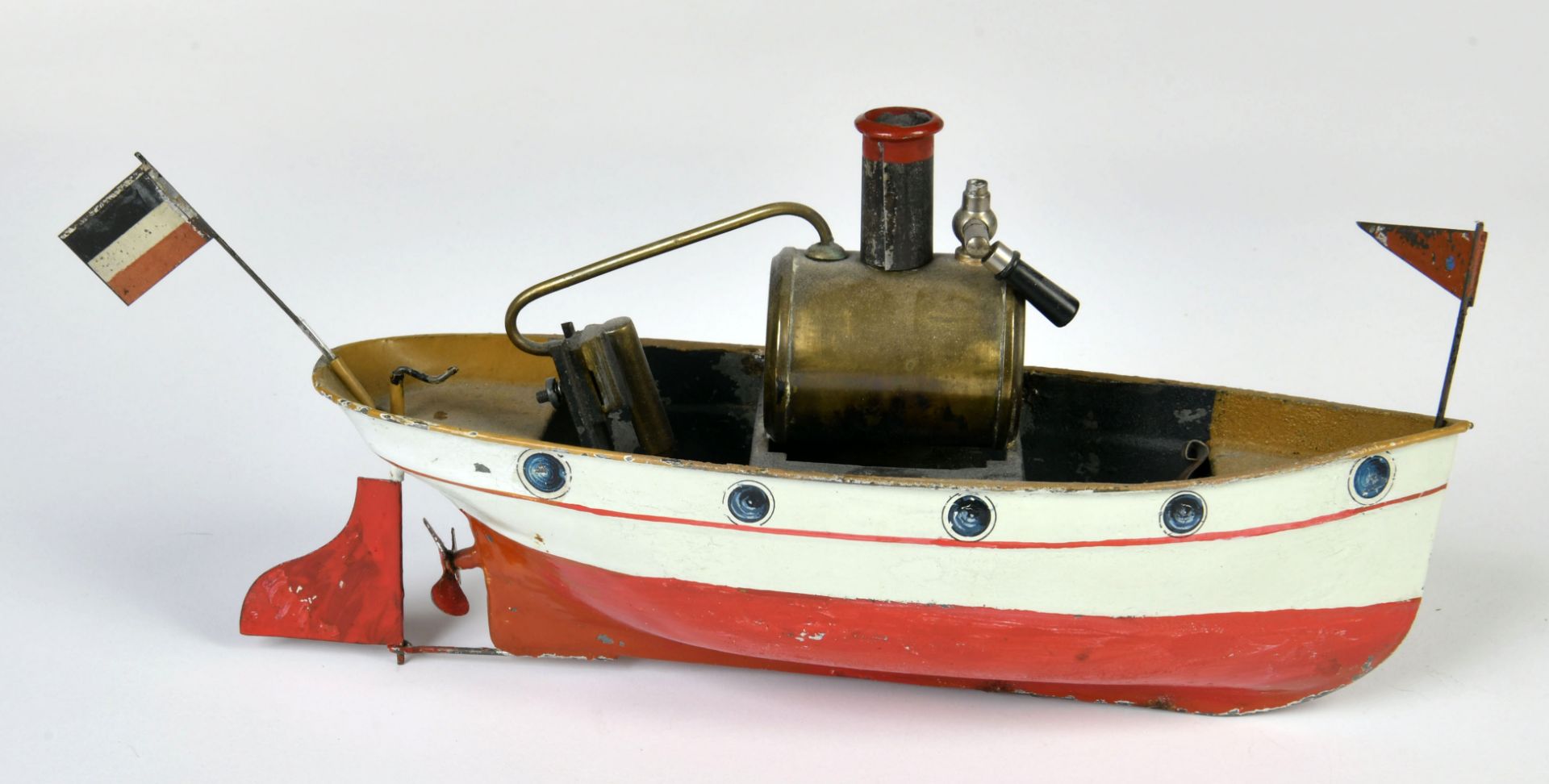 Steam ship, Germany pw, 26 cm, tin, repainted, please inspect - Image 3 of 3