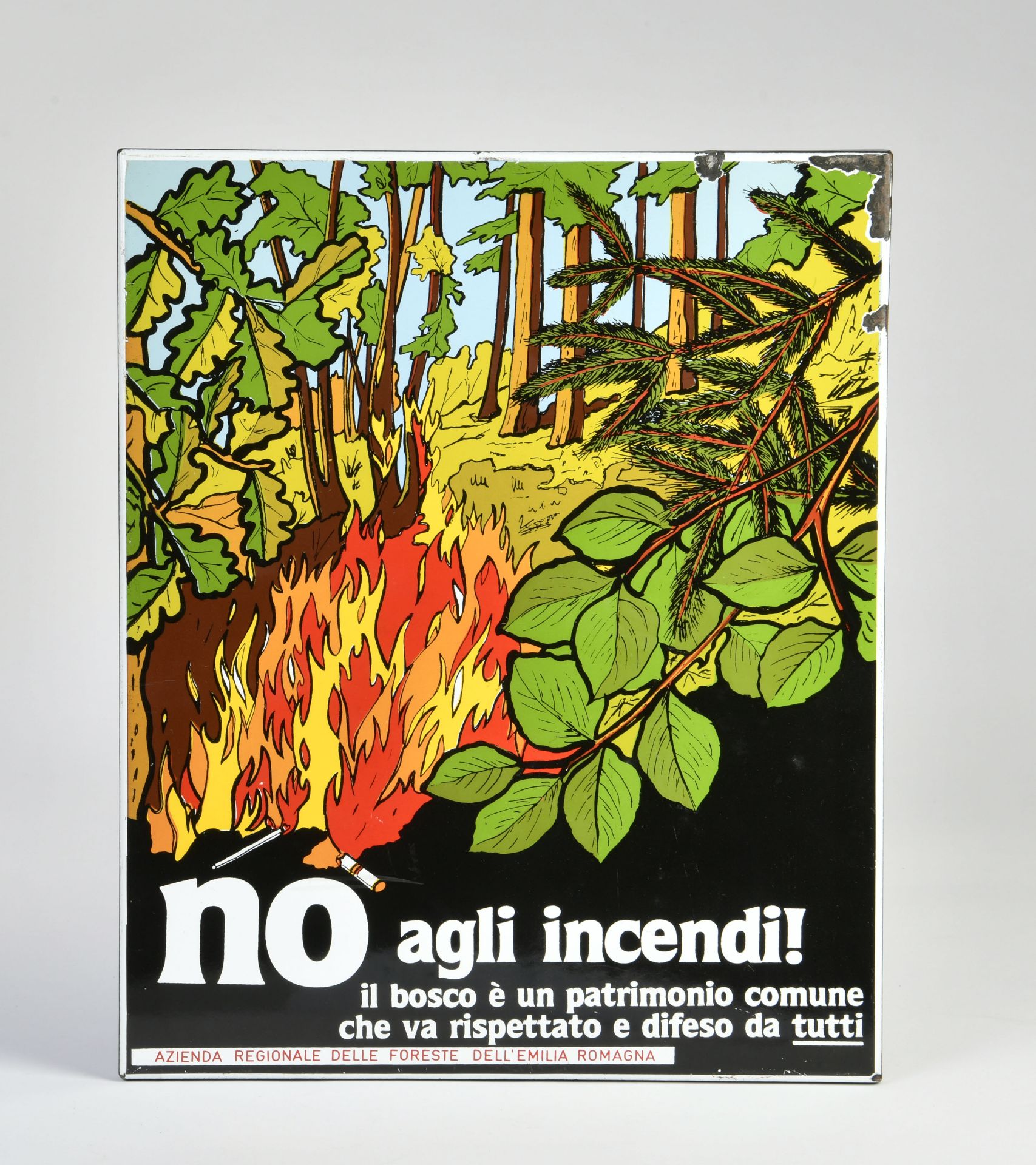 Feuerverbot "no agli incendi", Emailschild