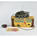 Gescha, Manoeuvre Tank with remote control, W.-Germany, 20 cm, tin, function ok, box C 1, C 1-