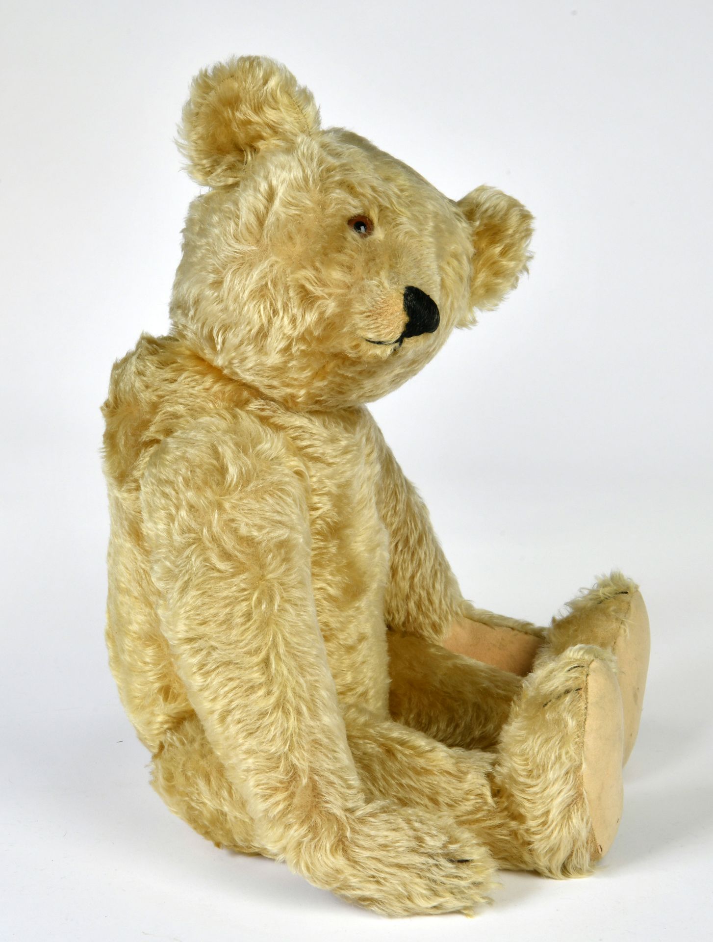 Steiff, bear, 60 cm, ca. 1920s, yellow, with buttom, expressive, very good condition - Image 3 of 3