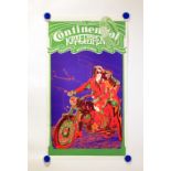 2 posters, Continental, psychedelic posters, 1970s, typical style of this time, 47.5 x 83.5 cm