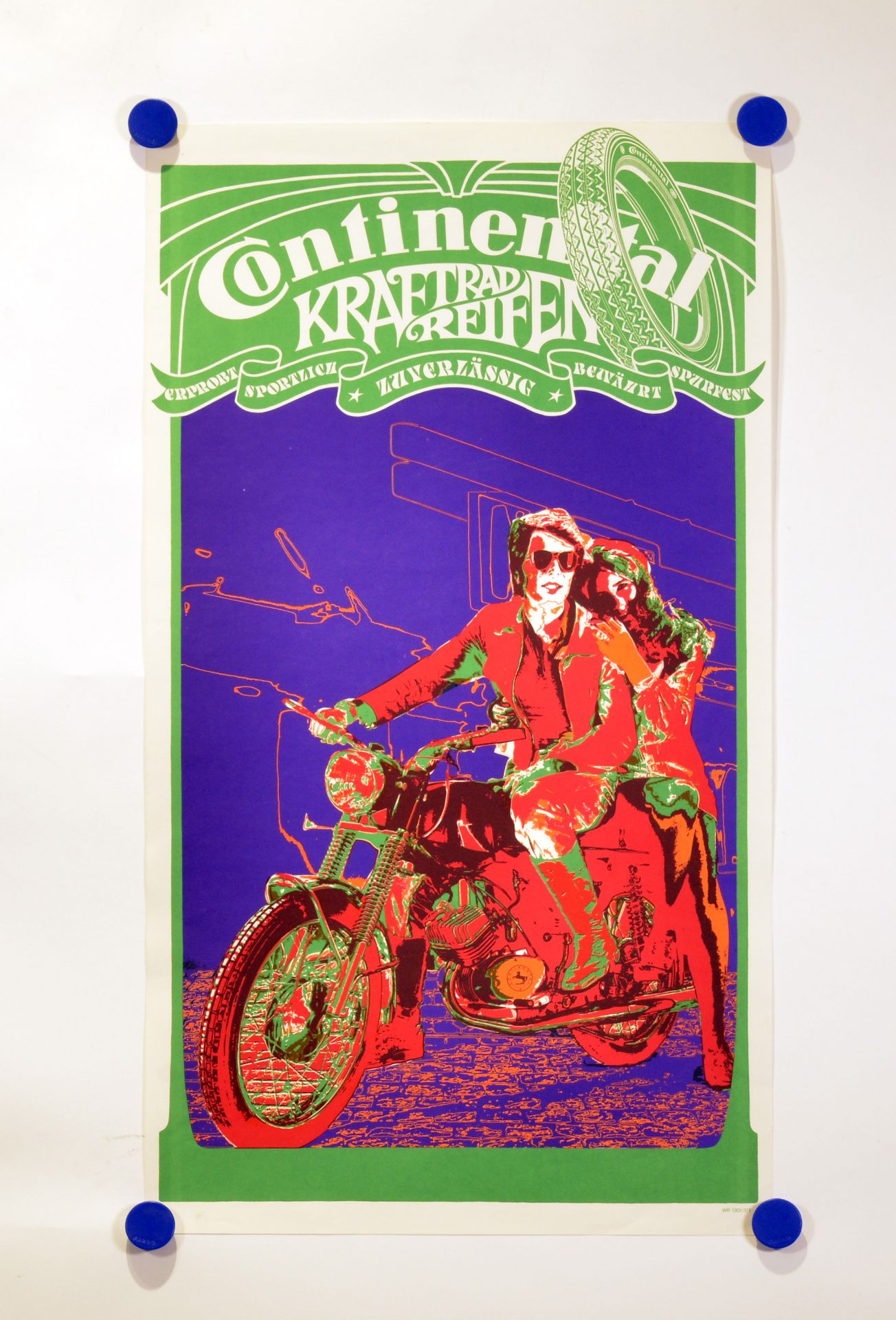 2 posters, Continental, psychedelic posters, 1970s, typical style of this time, 47.5 x 83.5 cm