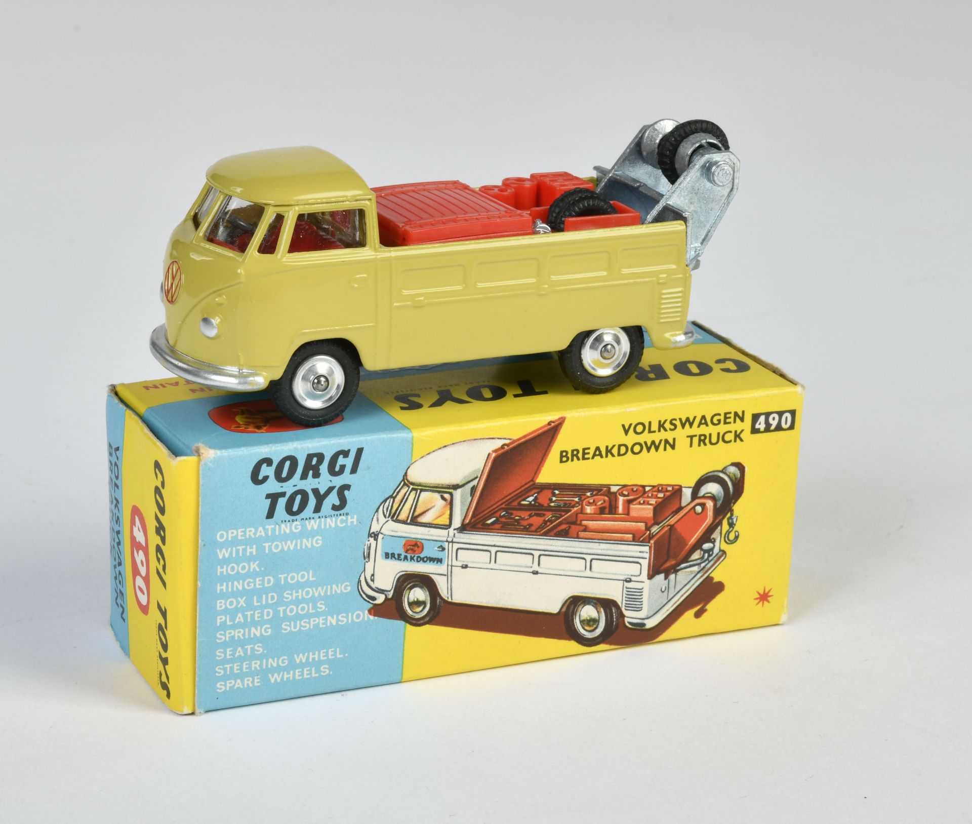 Corgi Toys, 490 Volkswagen, Breakdown, beige, box C 1, C 1
