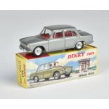 Dinky Toys, 523 Simca 1500, grey, 3 suitcases, red interior, France, 1:43, diecast, box C 1, C 1